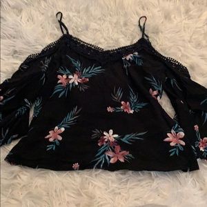 Aeropostale Flowy Cold Shoulder Top